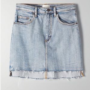 Aritzia Wilfred Stretch Denim Mini Skirt